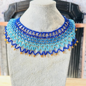 Beaded Necklace/Women Shoulder Beads Necklace/Authentic Beads Necklace/Handmade Choker/Masai jewelry/Beaded Choker Necklace/Africa necklace