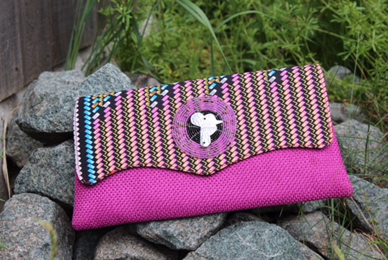 African handmade fabric woven clutch purse wallet bag | Etsy