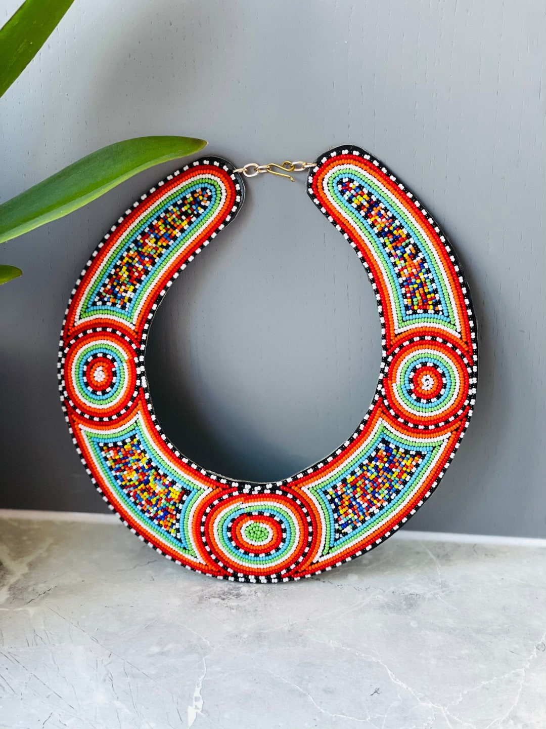 Avalaya Collana Lunga In Legno Multicolore 80 Cm - Perline Graduate, Senza Chiusura, Gioielli Etnici E Colorati