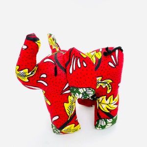 Africa Ankara Stuffed Animals/Handmade Africa Waxed Stuffed Animal/Fabric Stuffed Soft Toy/Stuffed Animals Elephant/B