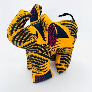 Africa Ankara Stuffed Animals/Handmade Africa Waxed Stuffed Animal/Fabric Stuffed Soft Toy/Stuffed Animals Elephant/C