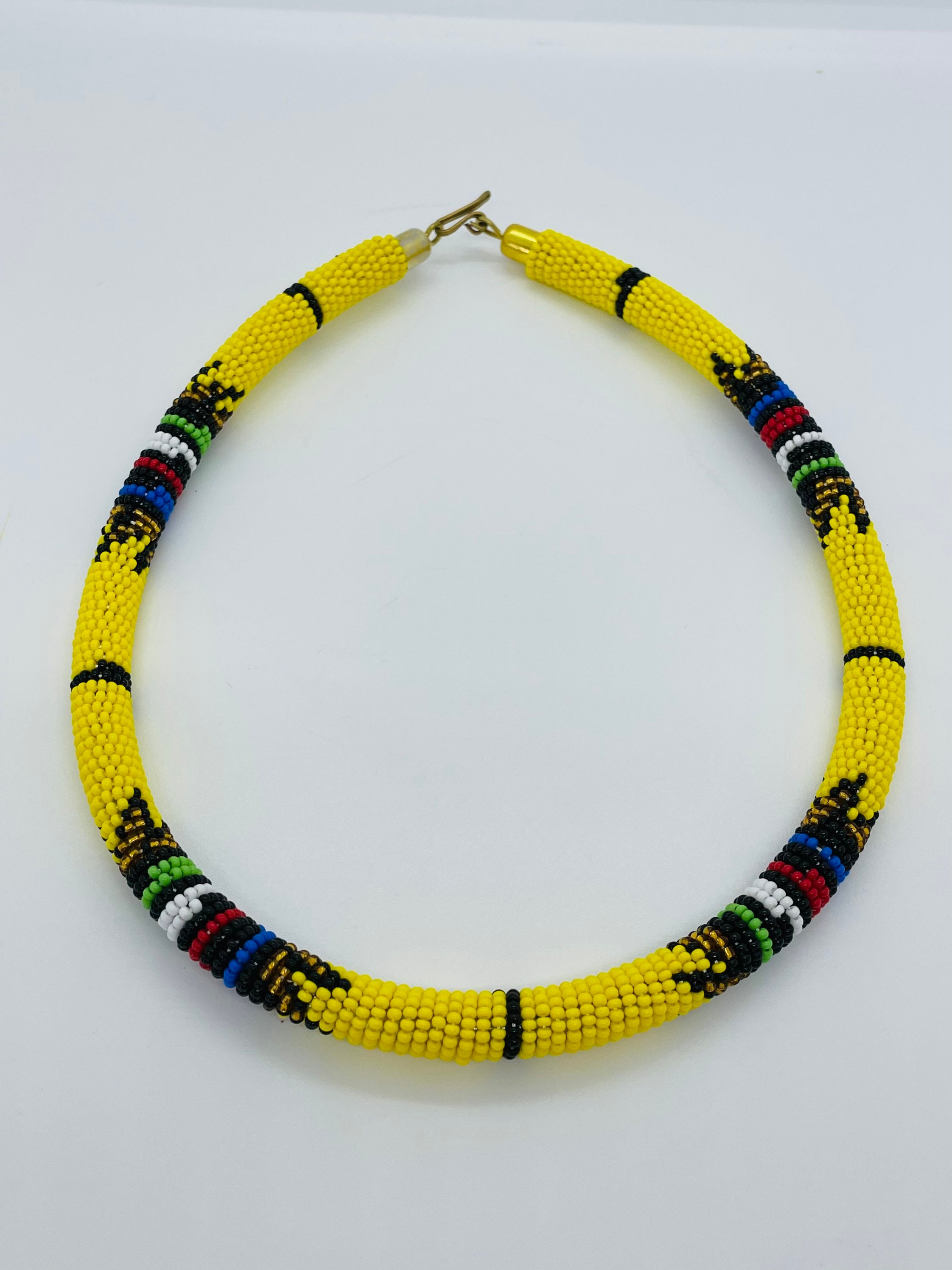 African handmade Kenya Masai Tube Beaded Necklace Choker Etsy