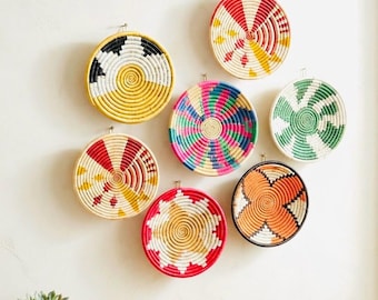 Handwoven Sisal Placemat: African Boho Decor, 10 Inch Round,Grass Mat,House Gift