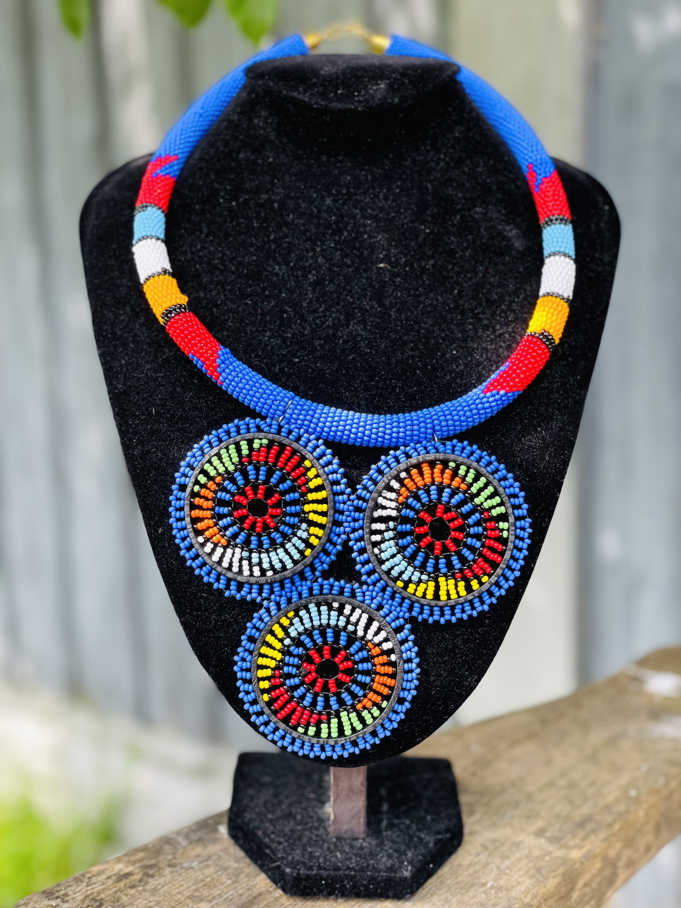 Handmade Maasai Beaded Necklace: African Tribal Choker. - Etsy