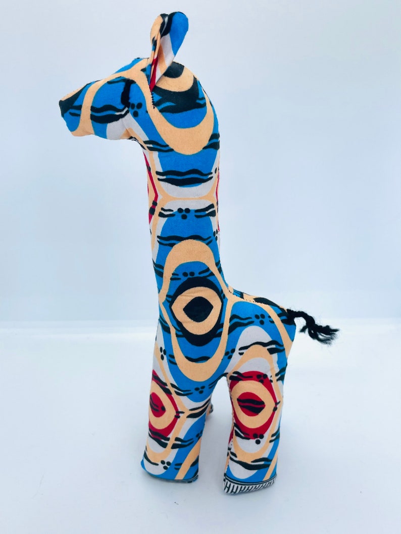 Africa Ankara Stuffed Animals/Handmade Africa Waxed Stuffed Animal/Fabric Stuffed Soft Toy/Stuffed Animals Giraffe/B