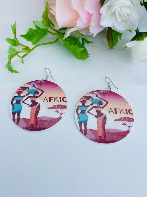 XiYee 12 Paia Orecchini in Legno per Donne Pendenti Etnica Africani Boemia Vintage Leggeri Geometrici in Acciaio Inossidabile