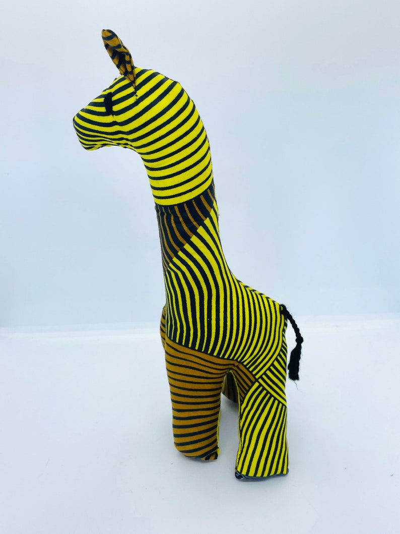 Africa Ankara Stuffed Animals/Handmade Africa Waxed Stuffed Animal/Fabric Stuffed Soft Toy/Stuffed Animals Giraffe/A