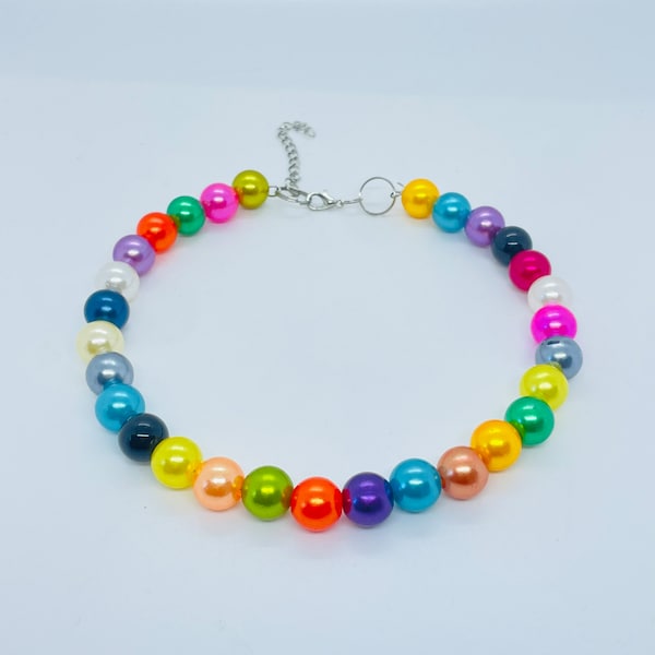 Collier de perles pour enfants / collier arc-en-ciel pour filles / collier de perles pour enfants // bijoux pour enfants / collier coloré pour enfants / idées de cadeaux pour filles