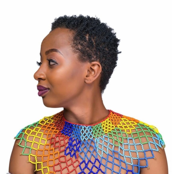 Africa Masai Choker/Beaded Choker/ Women Choker/Tribal Maasai Choker  Necklace/Maasai Bead Choker/Handmade Masai Collar Necklace/Gift for her