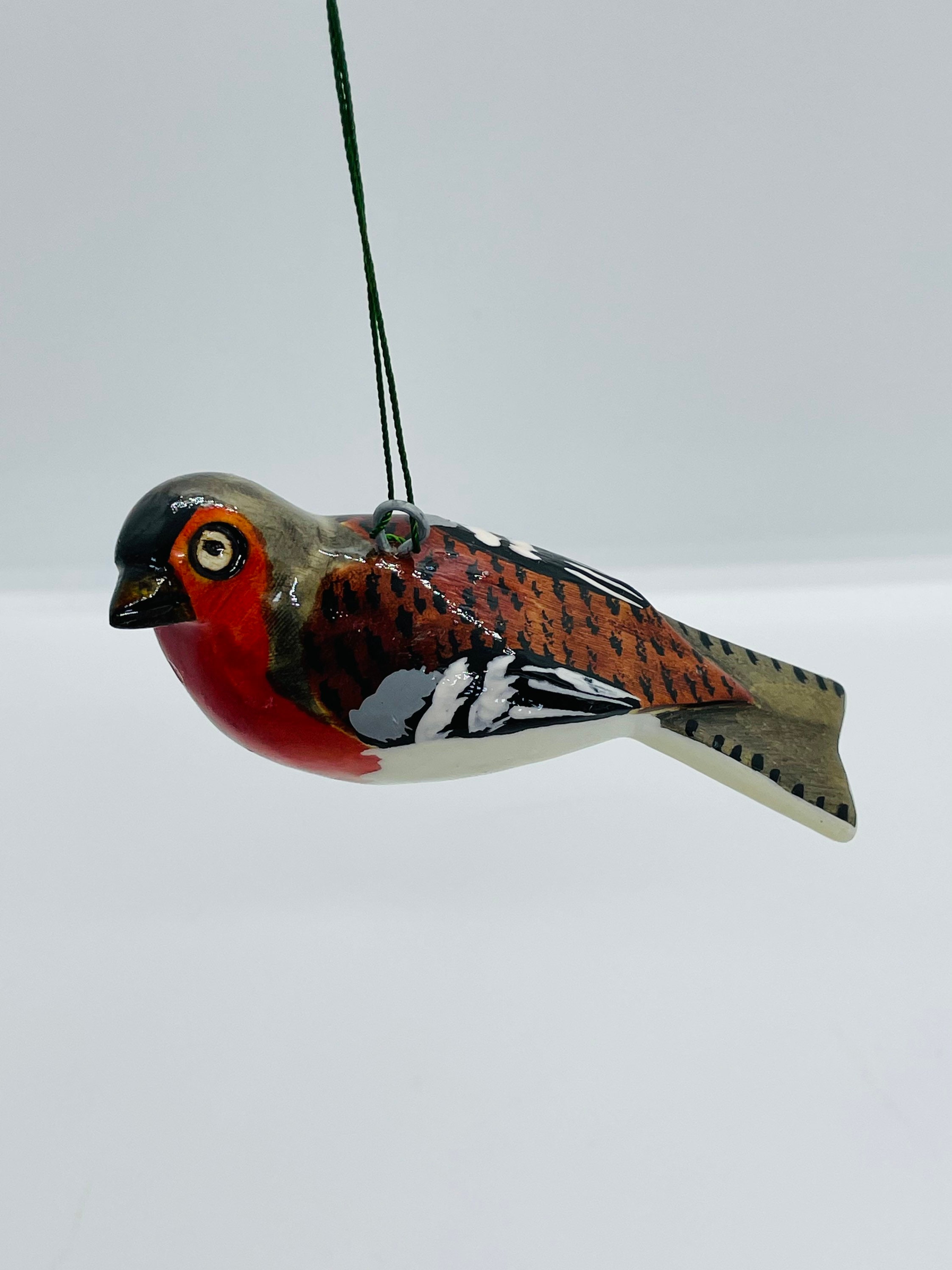 Handmade Wood Hanging Carving Painted Bird Ornaments/ Single Etsy