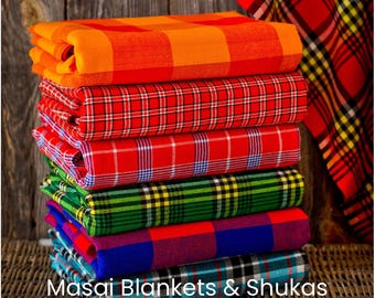 Kenia Masai Decke: Afrikanische Shuka-Decke, Picknickdecke, Acryl-Sarong.