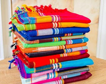 Handmade Kenyan Cotton Kikoy: Beach Wrap, Sarong, Scarf-Kikoi