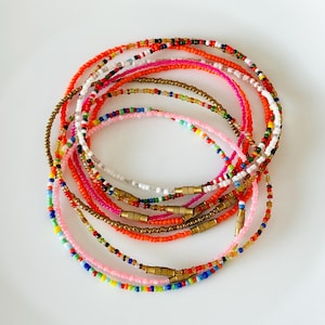 Anklet Bracelet/Seed Beads Anklets/Surf Anklet/Ocean Seed Beads Anklets/Handmade Beaded Anklet/Body Jewellery/Gift for Her