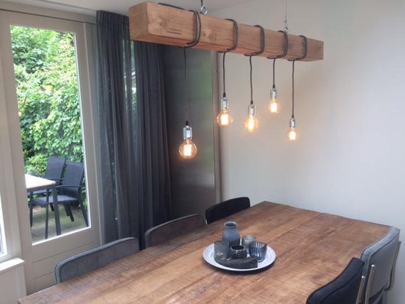 Wooden Beam With Upholstered Cord and Light - Etsy