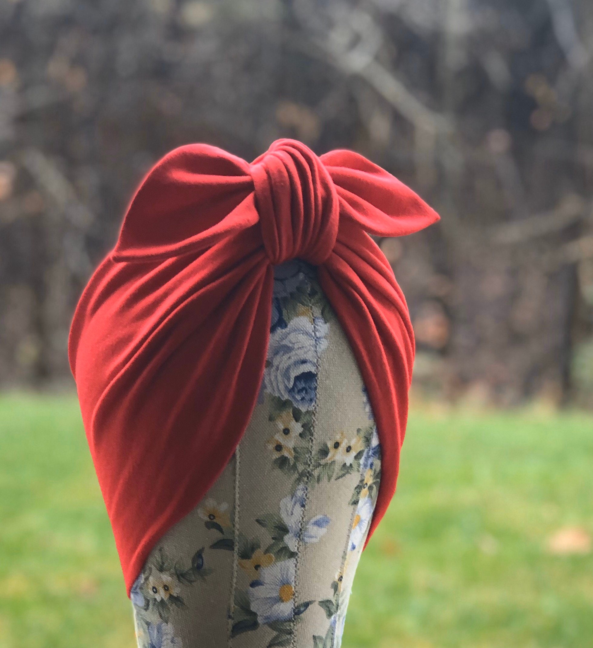 Rosie Knot Full Coverage Turban Hat - Pre Tied Fashion  display picture 1