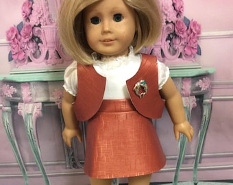 Nylon Earrings Fits 18” American Girl Doll X34 NO POSTS NEEDED Red Rhinestone