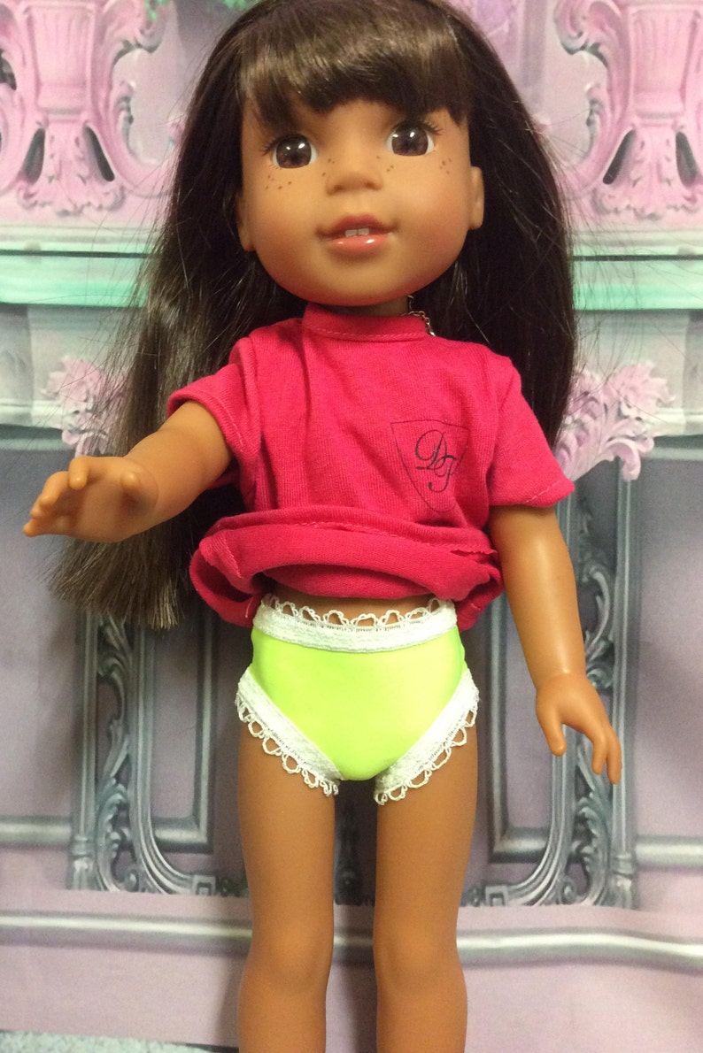 Doll Clothes AIL Disney Undies PK30 H4H Underware Bright Yellow With Lace Panties Brief/'s Made For Slim Dolls Like Wellie Wishers