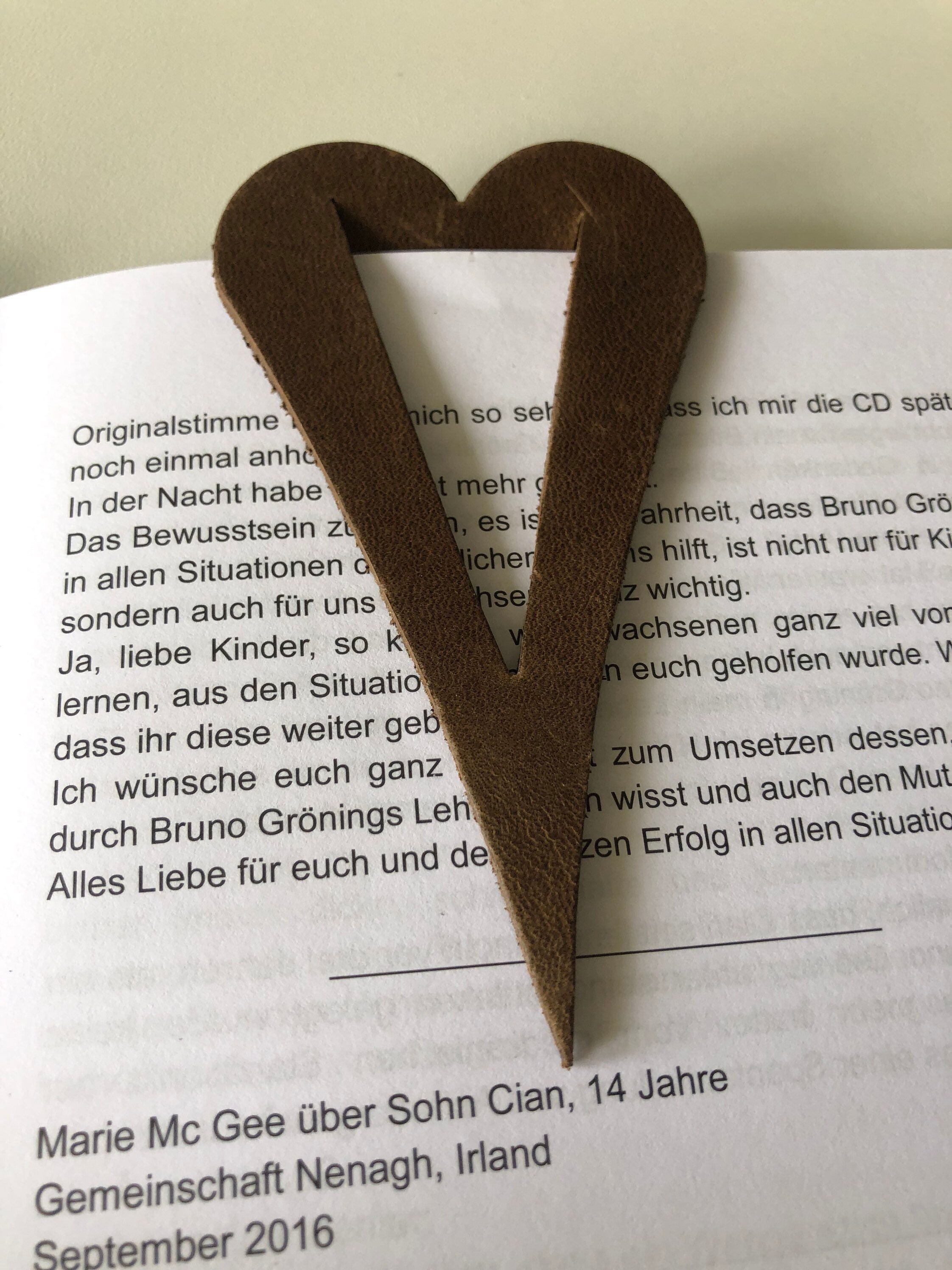 Lesezeichen Herz aus Rind Leder schwarz Etsy
