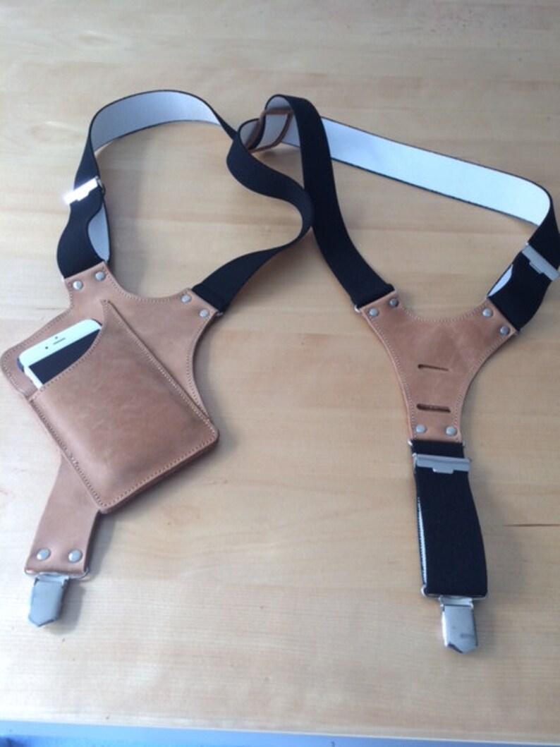 Leather shoulder Holster double case for iPhone 11 pro max and Etsy