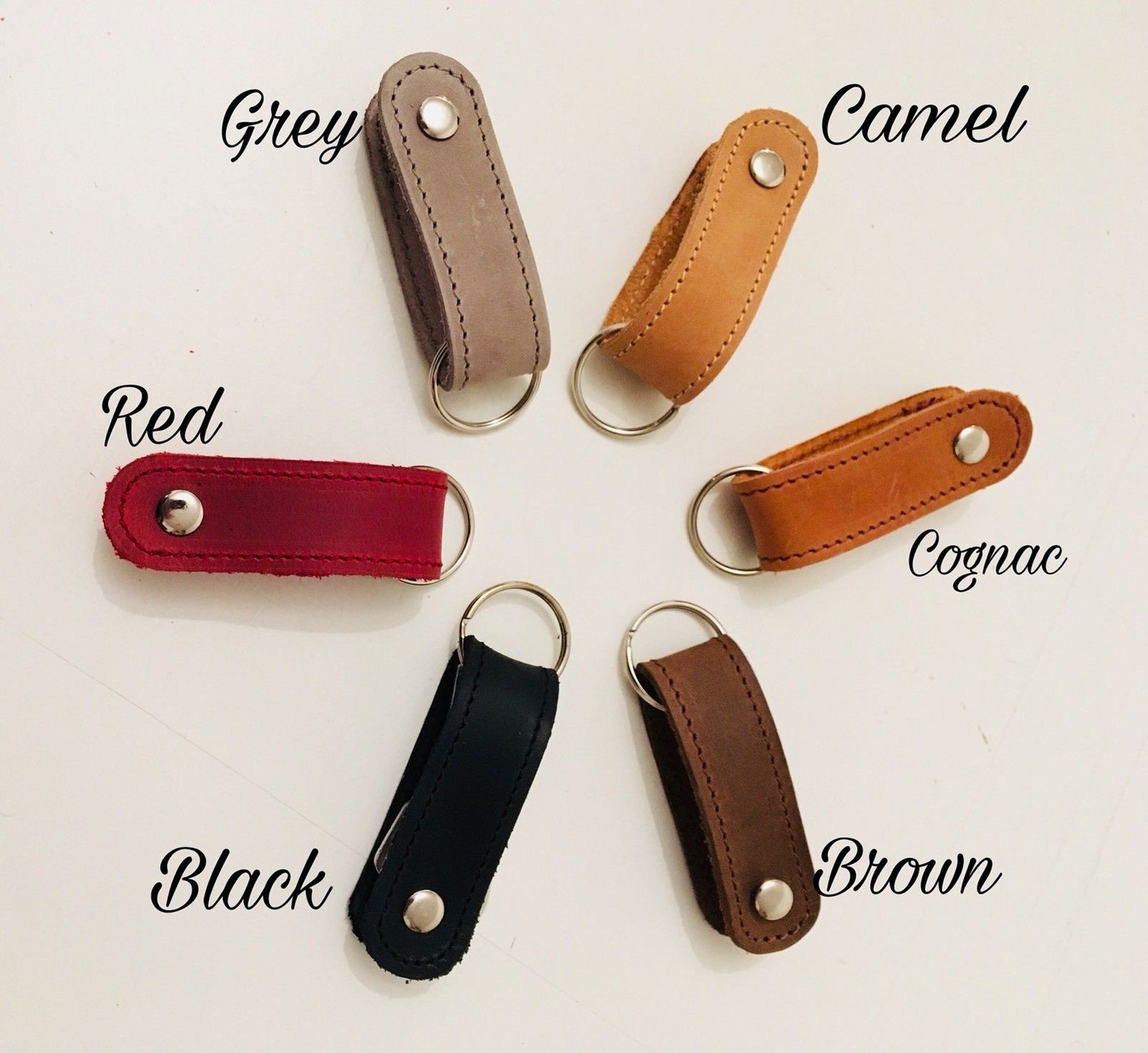 Leather Keychain with Engraving Custom Made Laser with Your Etsy
