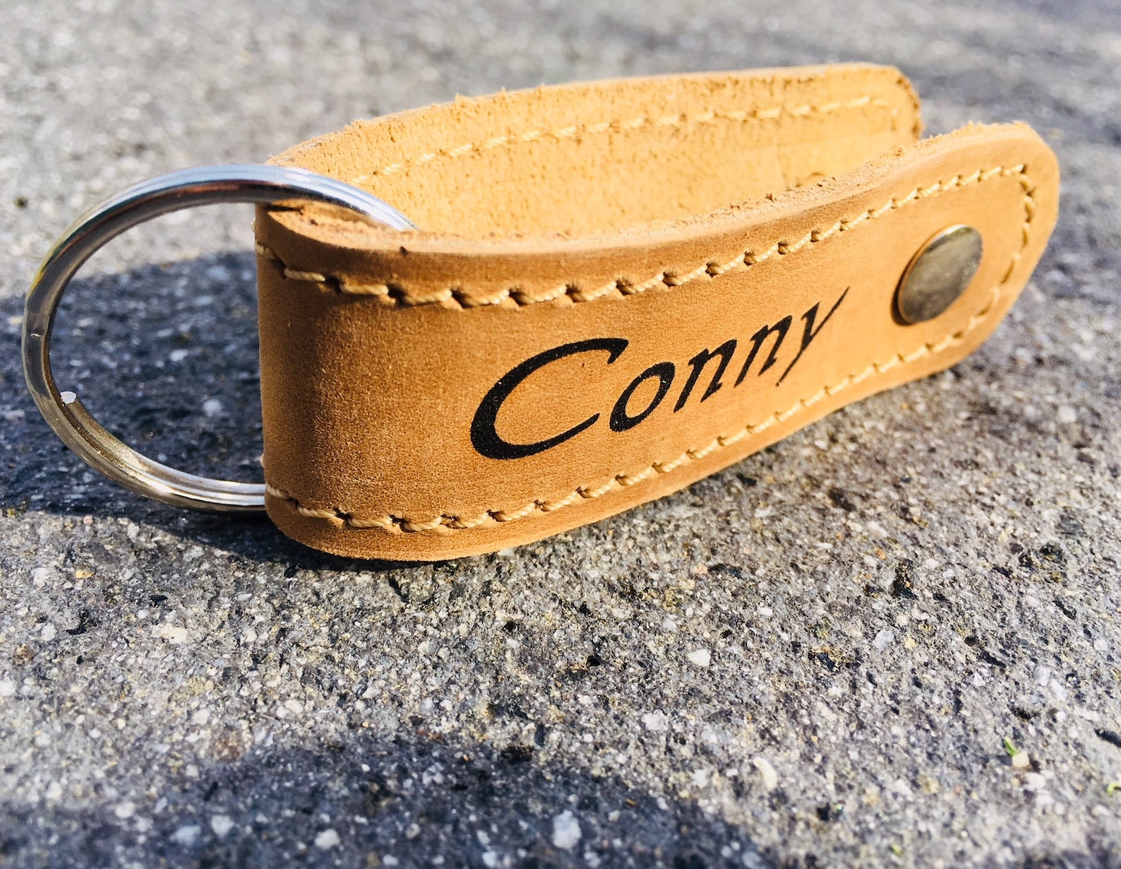 Leather Keychain with Engraving Custom Made Laser with Your Etsy