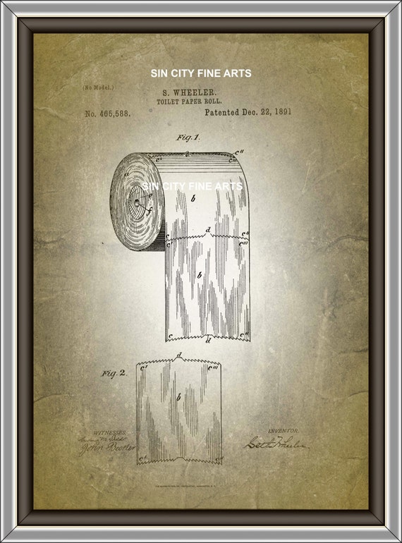 TP Patent Print: Toilet Paper Patent Print 1891 Art - Etsy