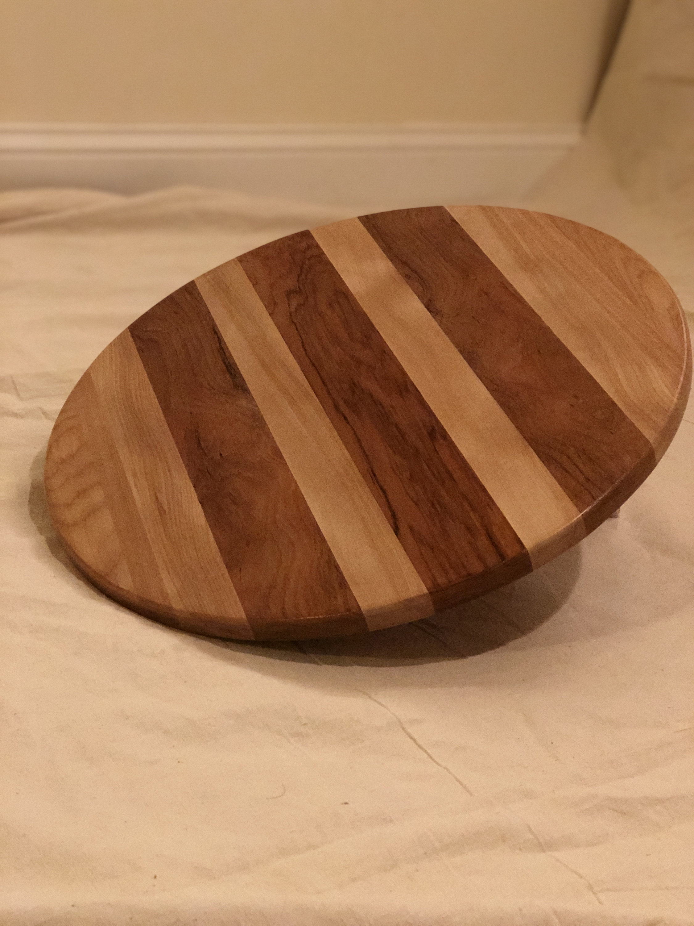 Lazy Susan Teak Red Birch Free Shipping