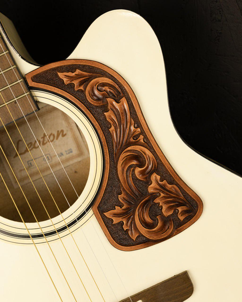 Pickguard for Acoustic and Classic Guitars With Floral Ornament