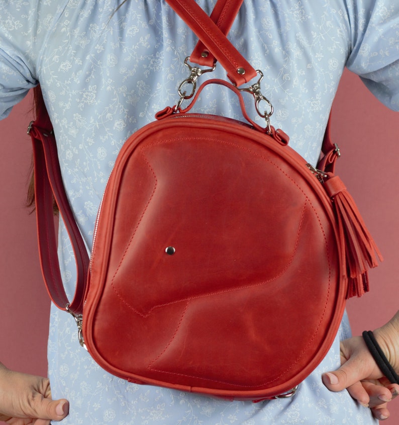 Leather Convertible Backpack Lunch Bag Women Monogram Messenger Purse Personalized Kids Gifts College High School Graduation Gift for Her