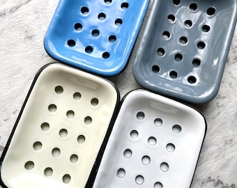 Soap Dish, Pressed Metal, Rustic, Retro, Farmhouse Style, Australian Seller