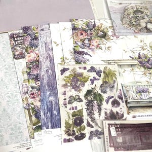 Kit de scrapbooking Mintay Lilas Garden 12 x 12