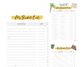 Travel Bucket list printable, Bucket list, Travel journal, printable, scrapbook