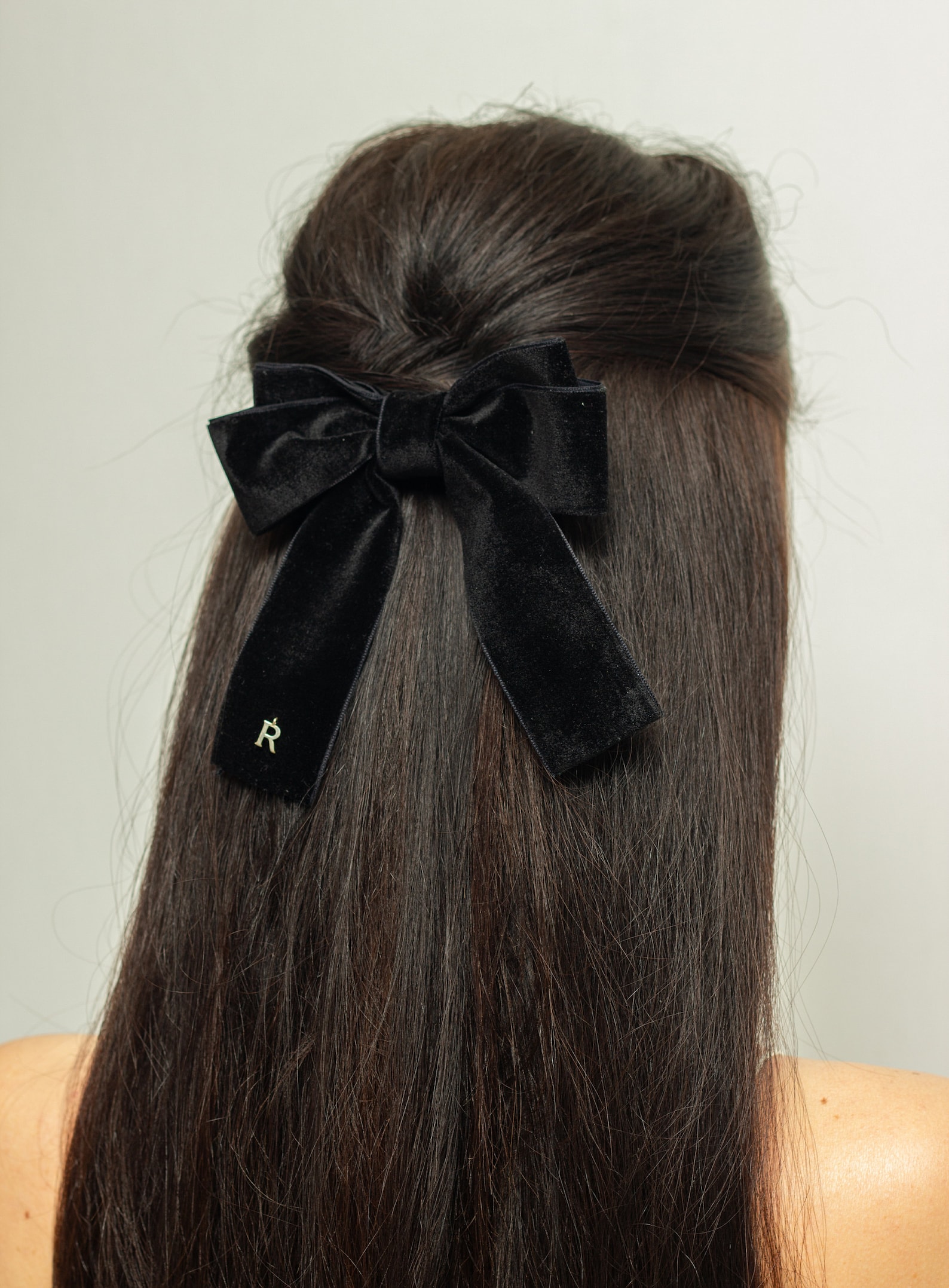 Custom Monogram Velvet Bow by LaranBijou