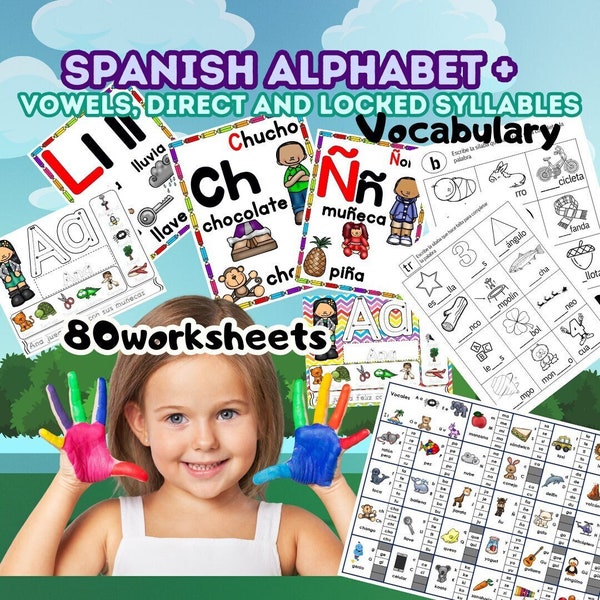Practice Learn read write spanish mexican, vocabulary Teach vowels direct locked syllables Bilingual toddler child 3 to 6 year, Alphabet abc