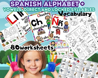 Pratique, aprenda a ler e escrever em espanhol mexicano, vocabulário, ensine vogais, sílabas tônicas, criança bilíngue de 3 a 6 anos, alfabeto abc