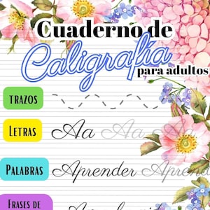 Hoja de práctica de caligrafía en español para adultos, páginas para trazar frases motivacionales, trazar letras cursivas, aprender a mejorar la escritura a mano bilingüe