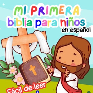 Mi primer libro de la Biblia para niños en español, 100 historias de la Biblia para dormir, Nuevo y Antiguo Testamento, hojas de trabajo católicas para la escuela dominical para niños