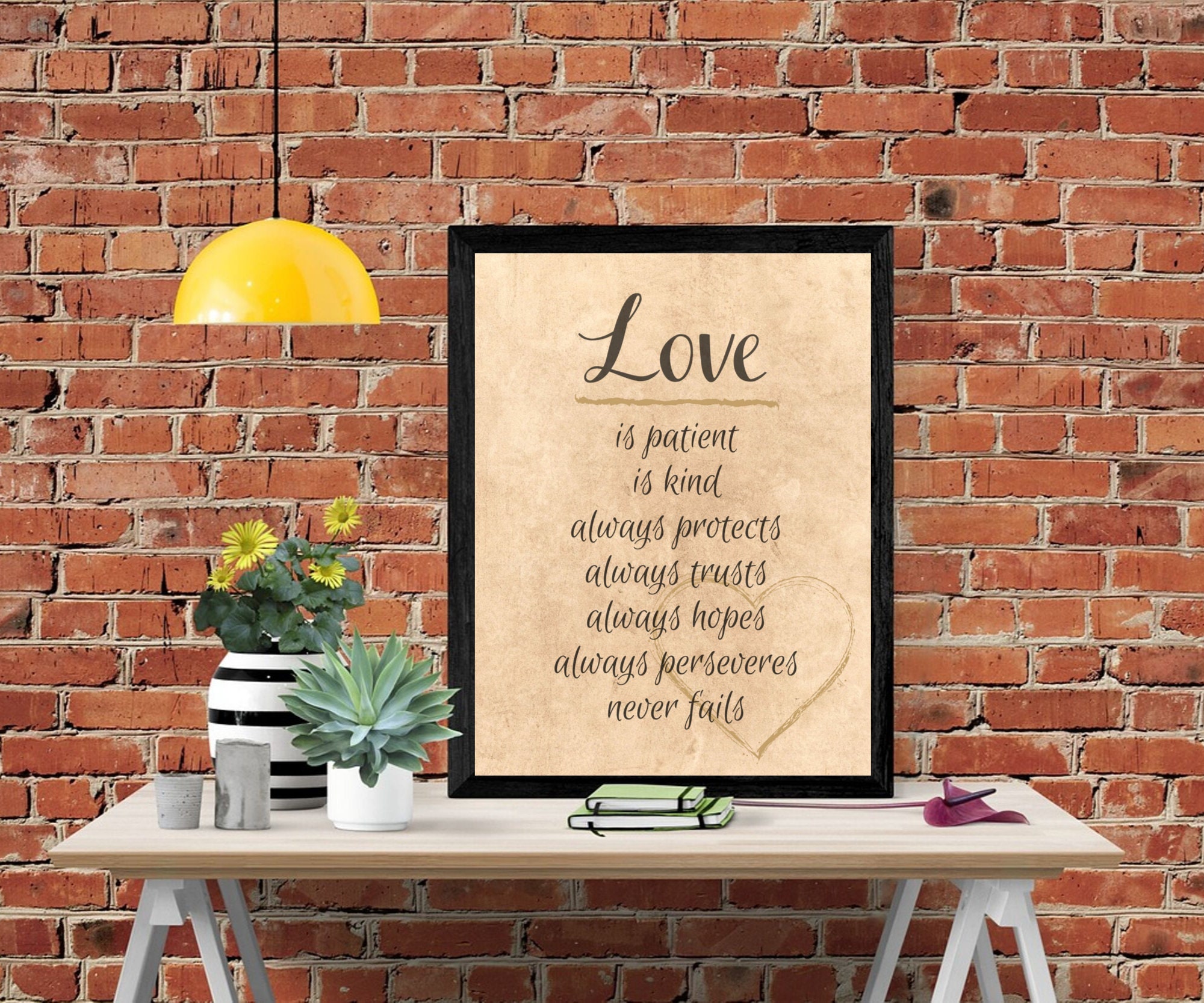 1 Corinthians 13 Print Printable Christian Wall Art Bible | Etsy