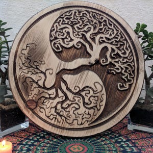 Yin Yang, Tree of Life,Yin Yang Tree of Life, Wood Yin Yang, Yin Yang Wall Art