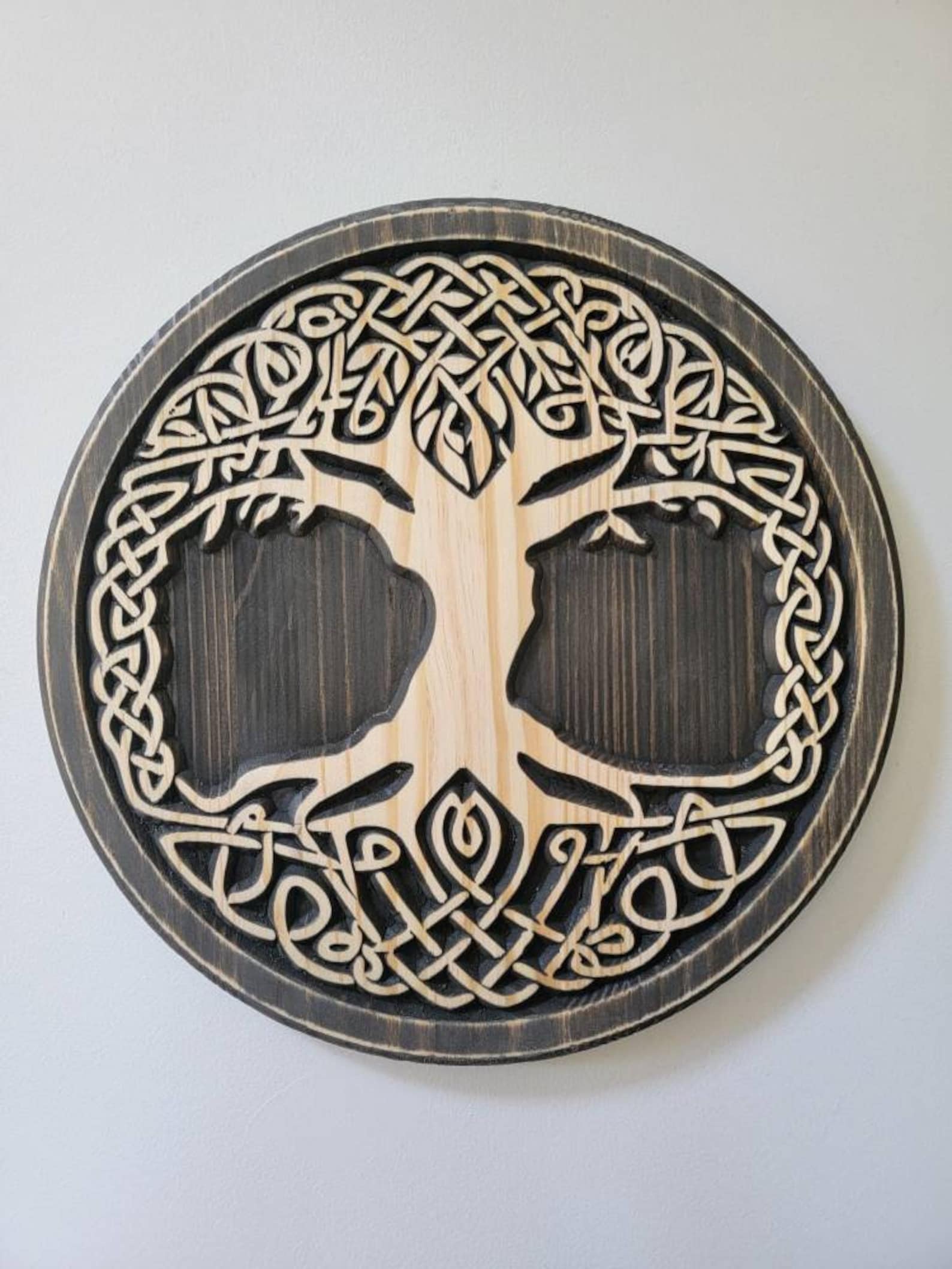 Tree of Life Wood Carving Celtic Tree of Life Wood Art Etsy