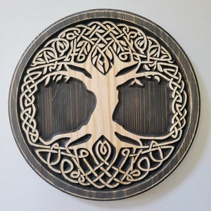 Tree of Life, Wood Carving,  Celtic Tree of Life, Wood art, Tree carving