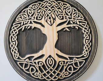 Tree of Life, Wood Carving,  Celtic Tree of Life, Wood art, Tree carving