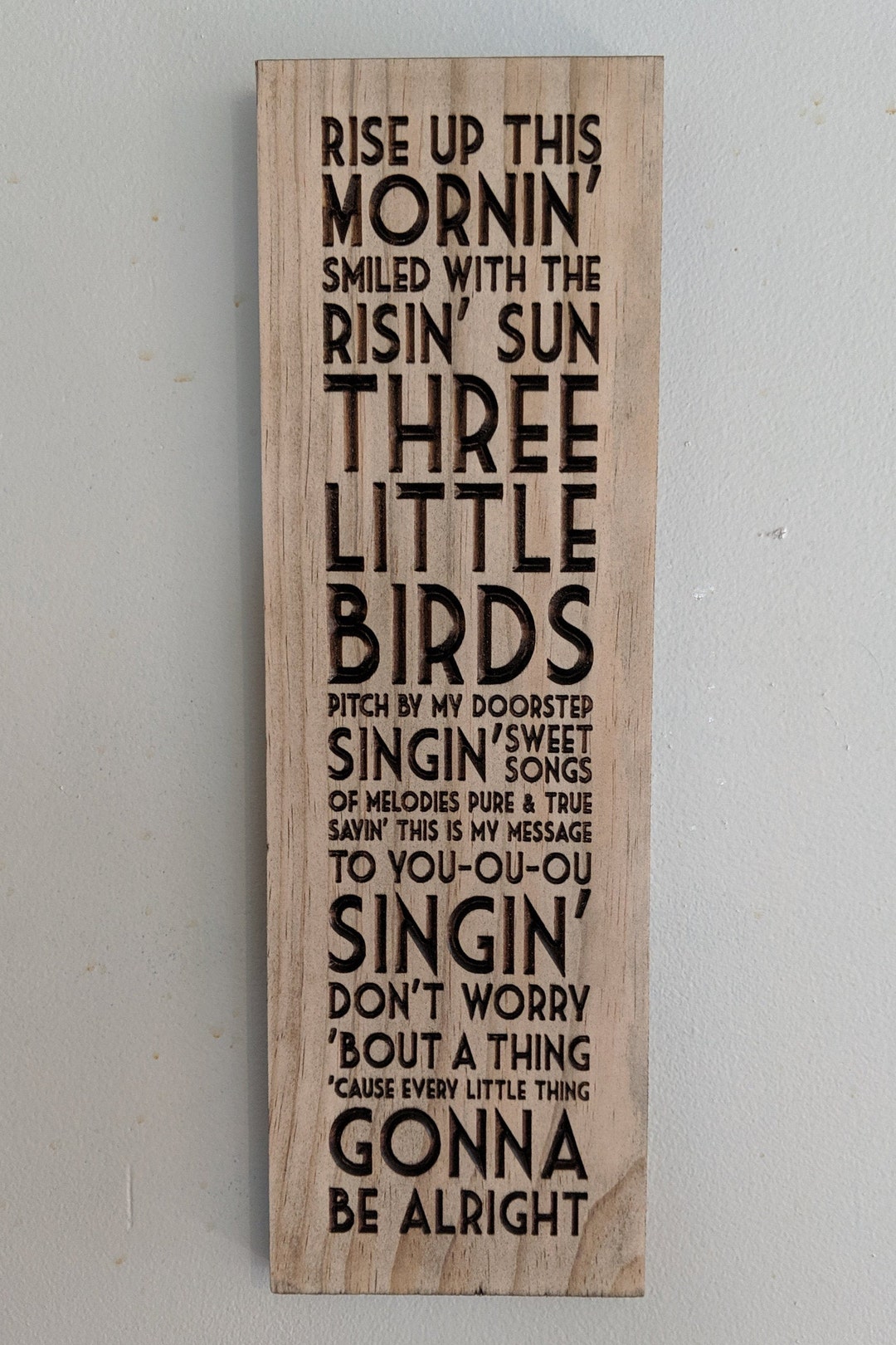 Bob Marley Carving, Three Little Birds Sign, Rise up This Morning Smiled With the Rising Sun ... Bob Marley Carving, Three Little Birds Sign, Rise up This Morning Smiled With the Rising Sun ...