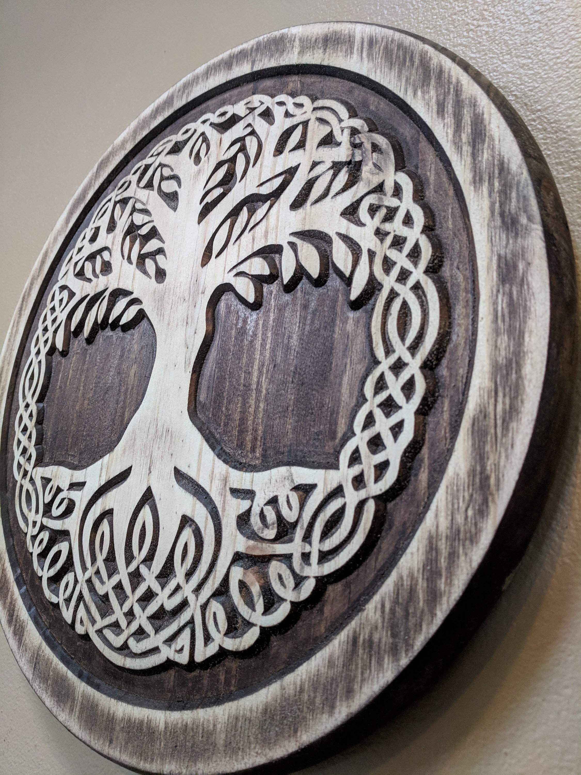 Tree of Life Wood Carving Celtic Tree of Life Wood Art Tree Etsy