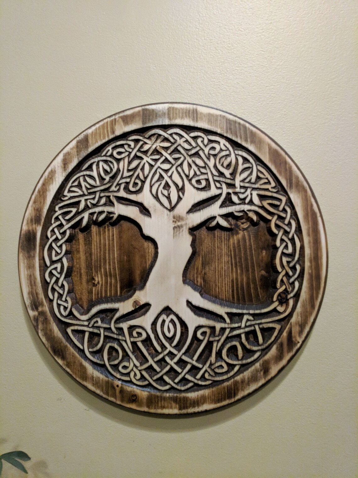 Tree of Life Wood Carving Celtic Tree of Life Wood Art Etsy