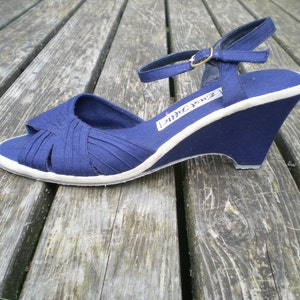 Navy blue shop wedge shoes uk