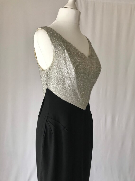 Bombshell Vintage 50s 60s Black and Silver Bullet… - image 4