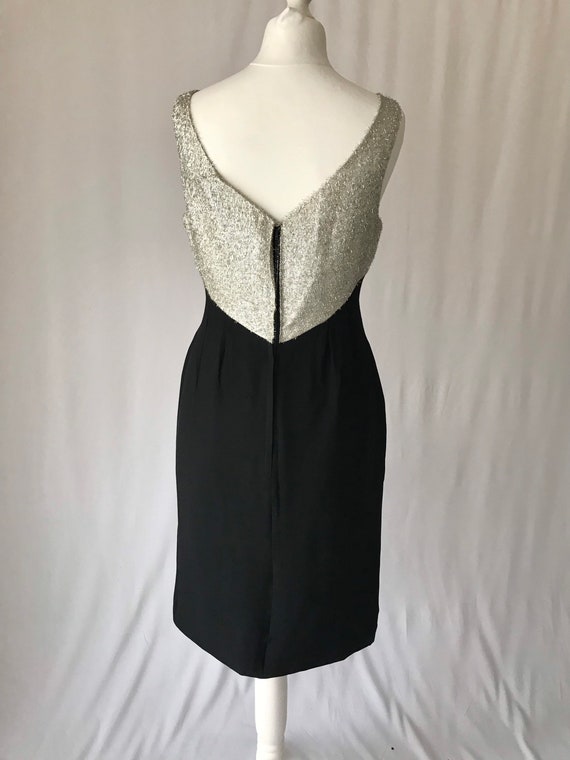 Bombshell Vintage 50s 60s Black and Silver Bullet… - image 7