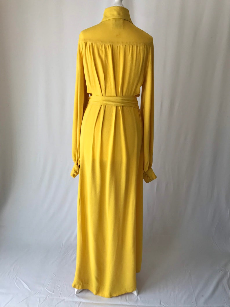 Stunning Original 1970 Ossie Clark Maxi Dress in Canary Yellow - Etsy