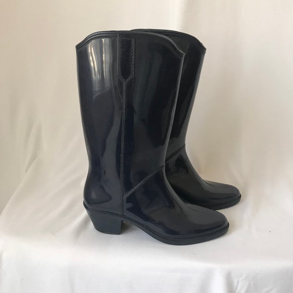 High heeled best sale rubber boots